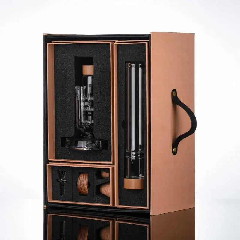 The THC Tri-combs Base Hourglass in box - VITAE Glass.