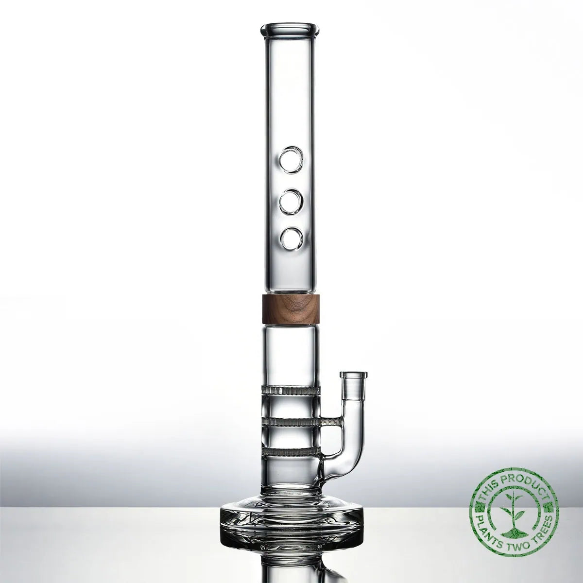 18 inch Triple Honey Comb THC trio bong walnut Vitae Glass.