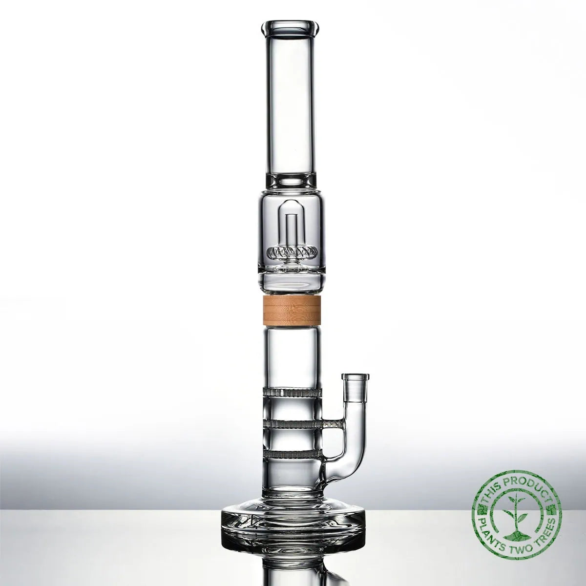 18 inch Triple Honey Comb THC UFO bong Bamboo Vitae Glass.