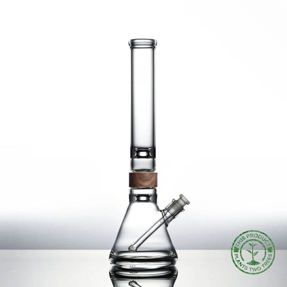 16 inch Classic Beaker Starter set Bong in walnut Vitae Glass.
