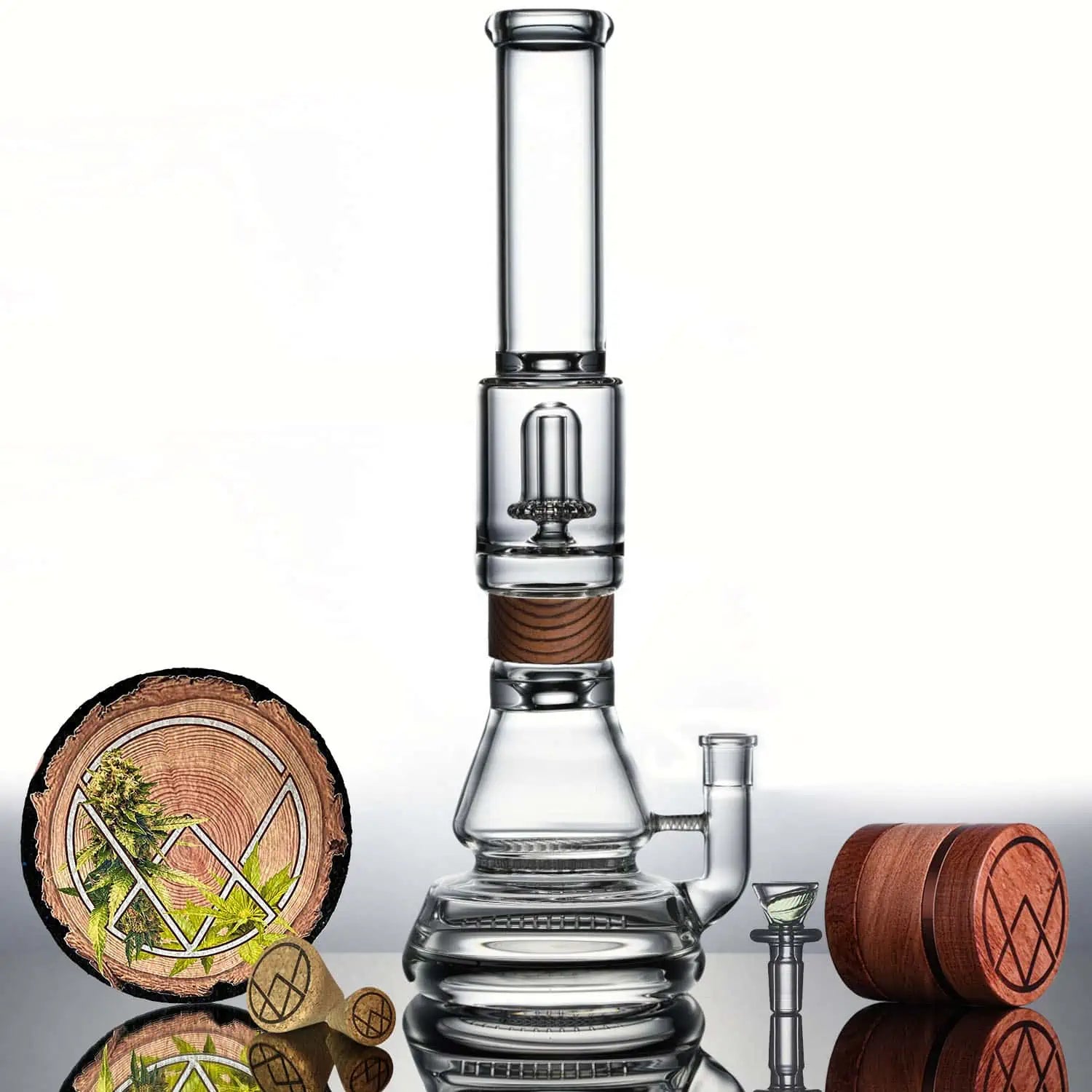 Modular Bong Plus Custom Weed Grinder Set