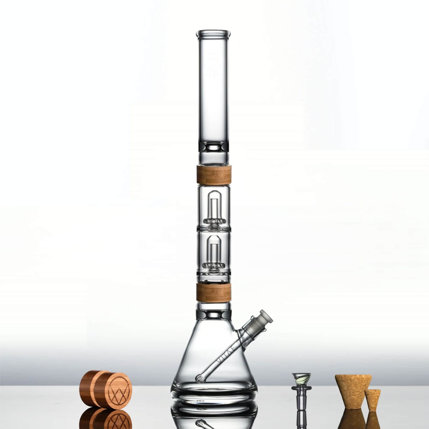 22" Alpha + Dual UFO Perc Bong - VITAE Glass