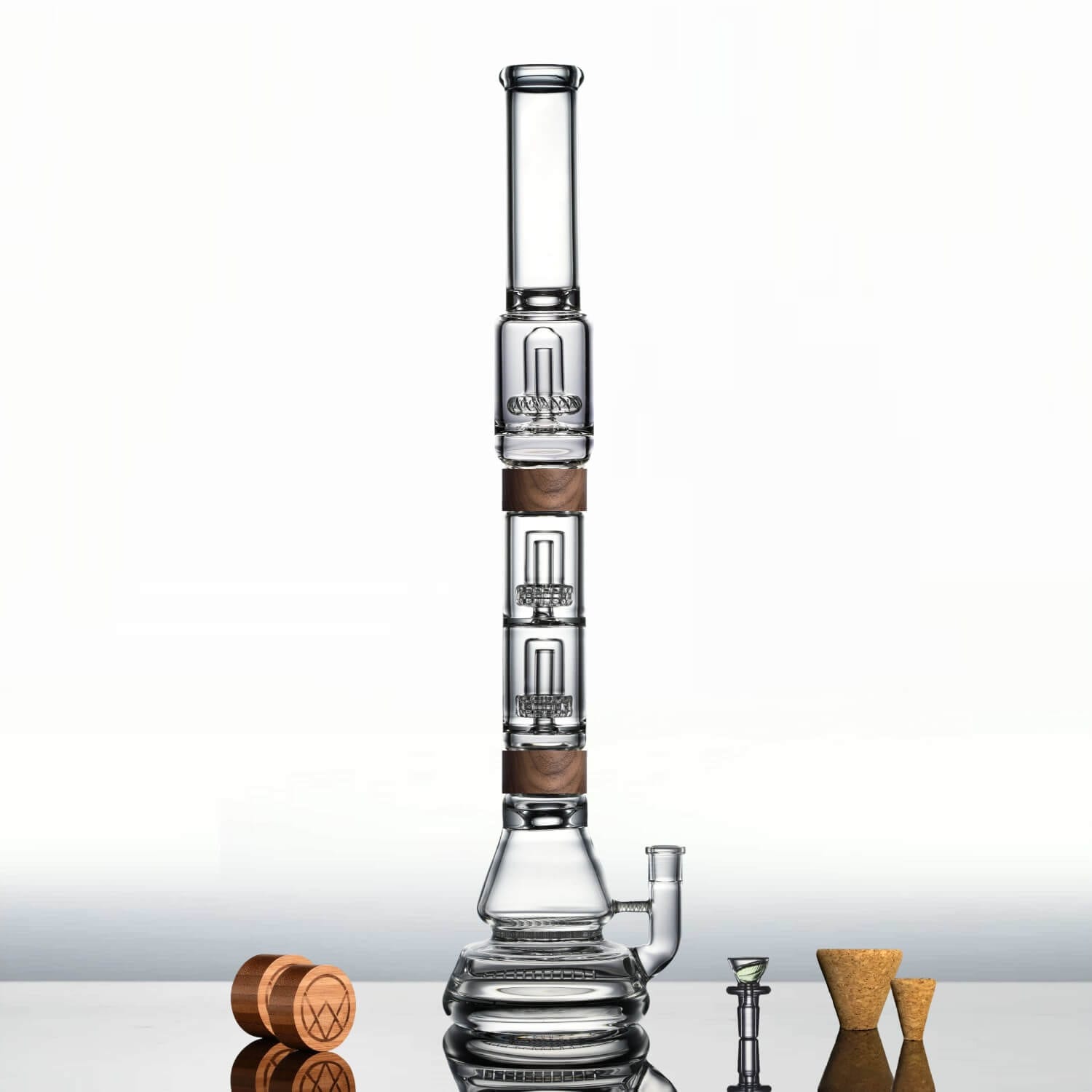 22&quot; Voyager + Dual Perc Bong - VITAE Glass