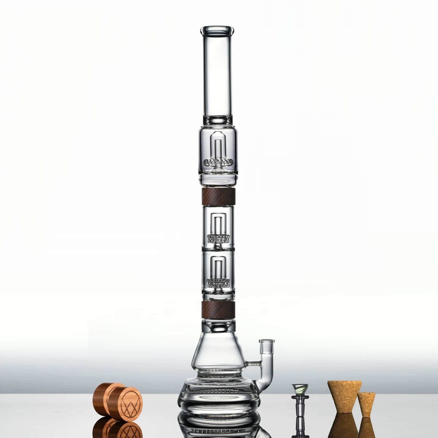 22&quot; Voyager + Dual Perc Bong - VITAE Glass