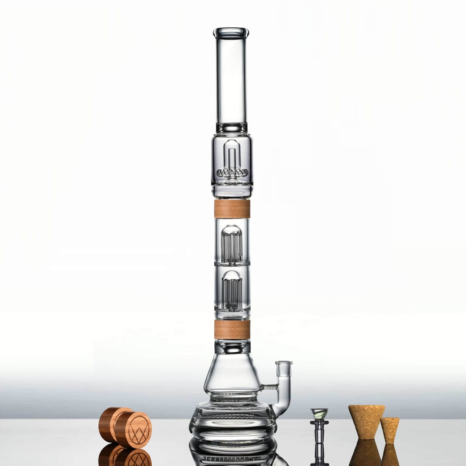 22&quot; Voyager + Dual Perc Bong - VITAE Glass