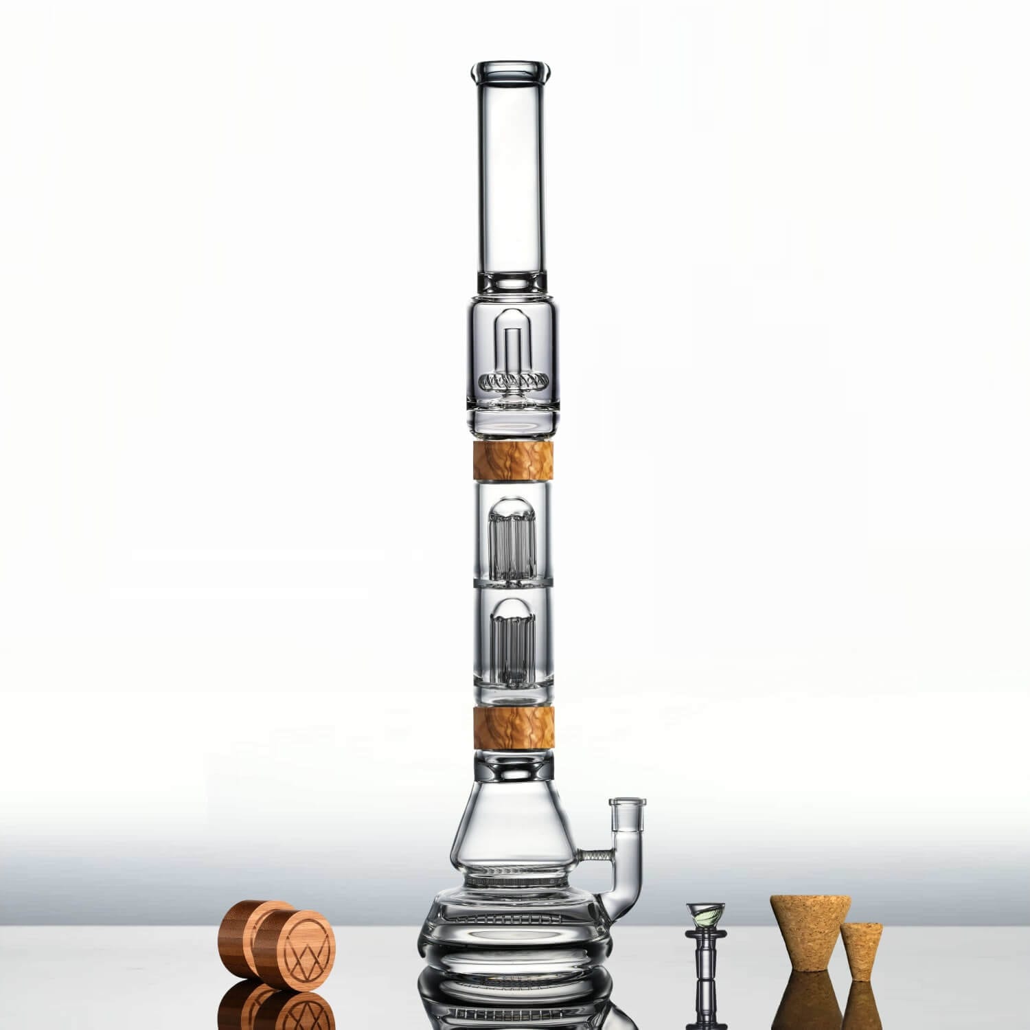 22&quot; Voyager + Dual Perc Bong - VITAE Glass